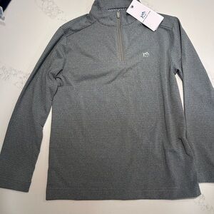 Southern Tide Striped Gray Quarter-Zip Pullover new with tags, size youth small